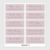 Chic Calligraphy Wedding Guest Address Labels (Blatt)