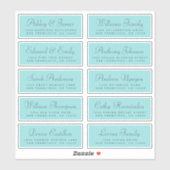 Chic Calligraphy Wedding Guest Address Labels (Blatt)
