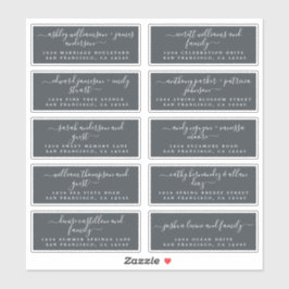 Chic Calligraphy Wedding Guest Address Labels