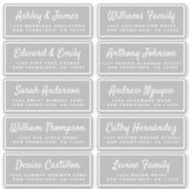 Chic Calligraphy Wedding Guest Address Labels (Vorderseite)