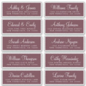Chic Calligraphy Wedding Guest Address Labels (Vorderseite)