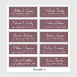 Chic Calligraphy Wedding Guest Address Labels