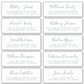 Chic Calligraphy Wedding Guest Address Labels (Vorderseite)