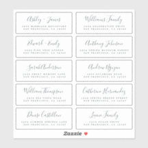 Chic Calligraphy Wedding Guest Address Labels