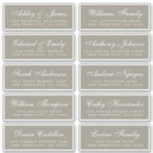 Chic Calligraphy Wedding Guest Address Labels (Vorderseite)