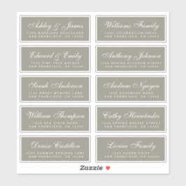 Chic Calligraphy Wedding Guest Address Labels