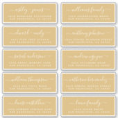 Chic Calligraphy Wedding Guest Address Labels (Vorderseite)