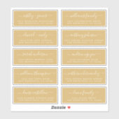 Chic Calligraphy Wedding Guest Address Labels (Blatt)