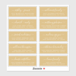 Chic Calligraphy Wedding Guest Address Labels