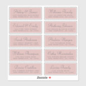Chic Calligraphy Wedding Guest Address Labels (Blatt)
