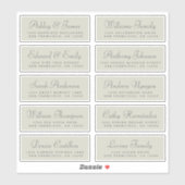 Chic Calligraphy Wedding Guest Address Labels (Blatt)