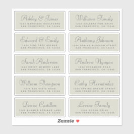 Chic Calligraphy Wedding Guest Address Labels