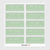 Chic Calligraphy Wedding Guest Address Labels (Blatt)
