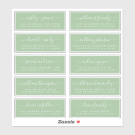 Chic Calligraphy Wedding Guest Address Labels