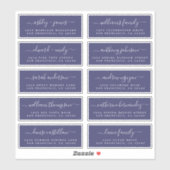 Chic Calligraphy Wedding Guest Address Labels (Blatt)