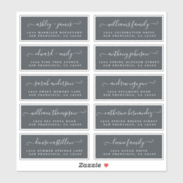 Chic Calligraphy Wedding Guest Address Labels