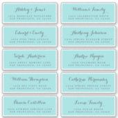 Chic Calligraphy Wedding Guest Address Labels (Vorderseite)
