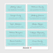 Chic Calligraphy Wedding Guest Address Labels (Blatt)