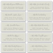 Chic Calligraphy Wedding Guest Address Labels (Vorderseite)