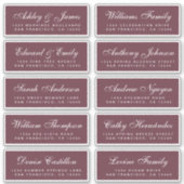 Chic Calligraphy Wedding Guest Address Labels (Vorderseite)