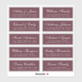 Chic Calligraphy Wedding Guest Address Labels (Blatt)
