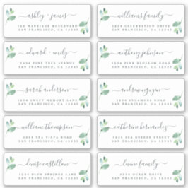 Chic Calligraphy Wedding Guest Address Labels