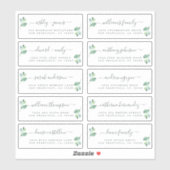 Chic Calligraphy Wedding Guest Address Labels (Blatt)