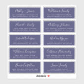 Chic Calligraphy Wedding Guest Address Labels (Blatt)