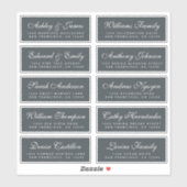Chic Calligraphy Wedding Guest Address Labels (Blatt)