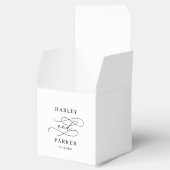 Chic Calligraphy Wedding Probe Verlobung Geschenkschachtel (Geöffnet)