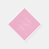 Chic Calligraphy Wedding Probe Verlobung Serviette (Ecke)