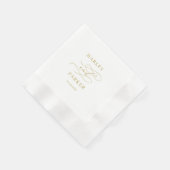 Chic Calligraphy Wedding Probe Verlobung Serviette (Ecke)