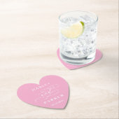 Chic Calligraphy Wedding Probe Verlobung Untersetzer (Vor Ort)