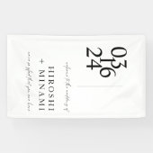 Chic Calligraphy Wedding Willkommen Banner (Horizontal)