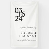 Chic Calligraphy Wedding Willkommen Banner (Vertikal)