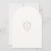 Chic Calligraphy wildflowers Wedding Save the Date Einladung (Rückseite)