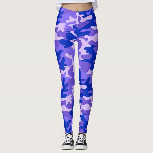 Chic Camouflage Khaki Pattern Leggings (Vorderseite)