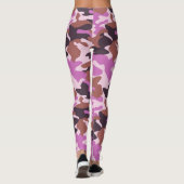 Chic Camouflage Khaki Pattern Leggings (Rückseite)