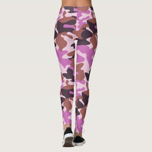 Chic Camouflage Khaki Pattern Leggings (Rückseite)