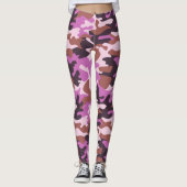 Chic Camouflage Khaki Pattern Leggings (Vorderseite)