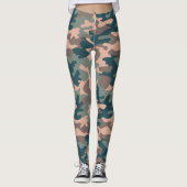 Chic Camouflage Khaki Pattern Leggings (Vorderseite)