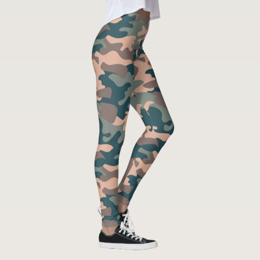 Chic Camouflage Khaki Pattern Leggings (Rechts)