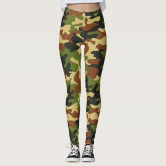 Chic Camouflage Khaki Pattern Leggings