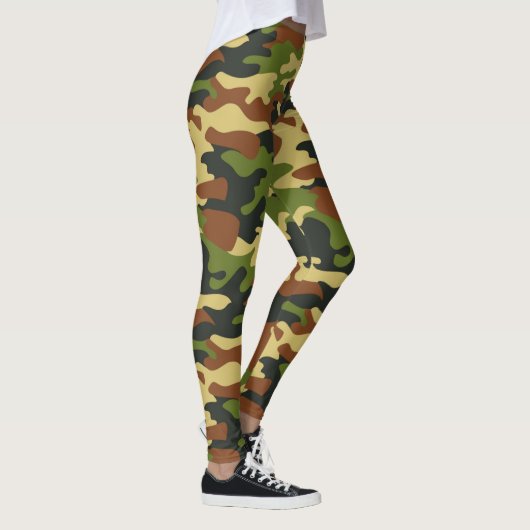 Chic Camouflage Khaki Pattern Leggings (Rechts)