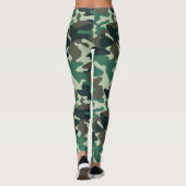 Chic Camouflage Khaki Pattern Leggings (Rückseite)