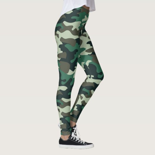 Chic Camouflage Khaki Pattern Leggings (Rechts)