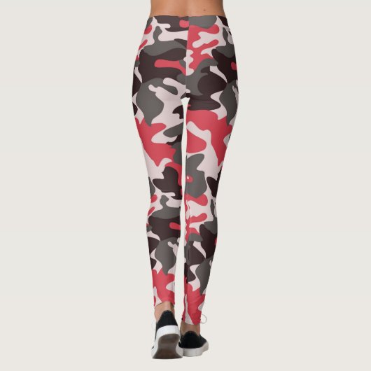Chic Camouflage Khaki Pattern Leggings (Rückseite)