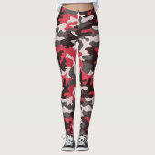 Chic Camouflage Khaki Pattern Leggings (Vorderseite)