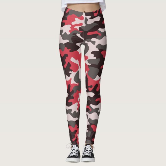 Chic Camouflage Khaki Pattern Leggings (Vorderseite)