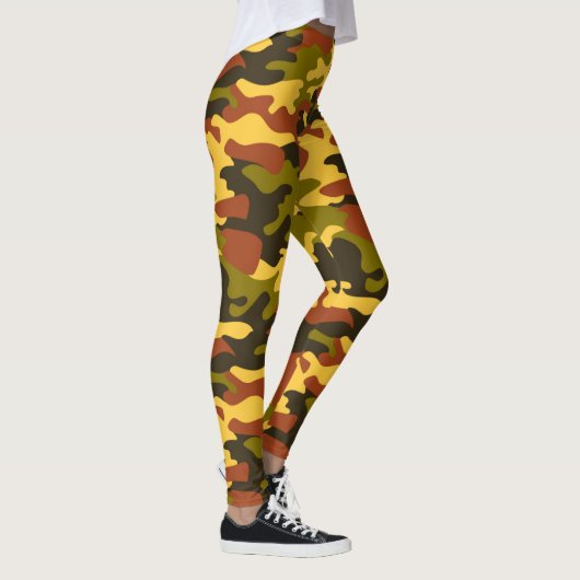 Chic Camouflage Khaki Pattern Leggings (Rechts)
